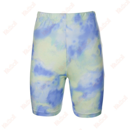 blue chemical fiber blend short